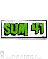 нашивка sum 41 (лого, белая, вышивка)