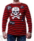 longsleeve княzz череп 13 (с нашивками, черно-красная)