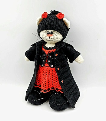 игрушка интерьерная кошка тарья