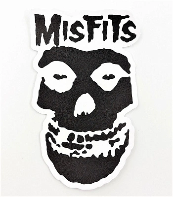 наклейка виниловая misfits (лого череп, ч/б)