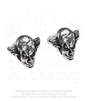 серьги alchemy gothic (алхимия готик) e386 evil clown