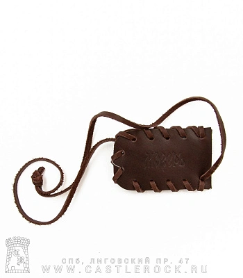 чехол для варгана кожаный (без защиты язычка, коричневый темный) vb-1