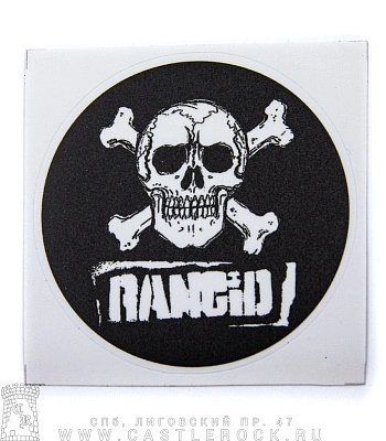 наклейка виниловая rancid (череп, круглая)