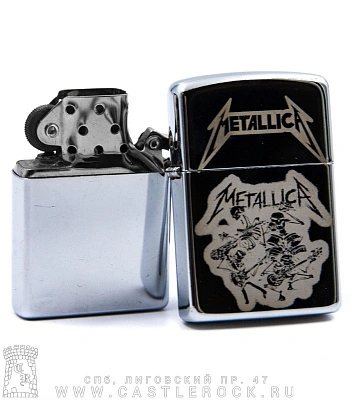 зажигалка с гравировкой metallica (скелеты)