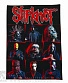 нашивка на спину slipknot (маски, надпись красная)