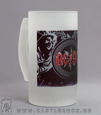 кружка пивная стеклянная ac/dc "black ice"