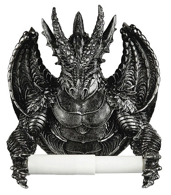 держатель для туалетной бумаги дракон в латах