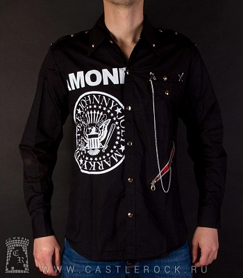 рубашка с длинным рукавом ramones (большое лого)