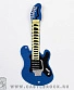 нашивка термо гитара (синяя, вышивка)