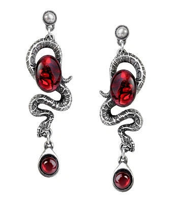 серьги alchemy gothic (алхимия готик) e336 serpent's eye