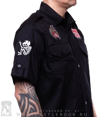 рубашка с коротким рукавом cannibal corpse "butchered at birth" (вышивка)