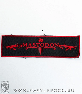 нашивка mastodon (лого красное)