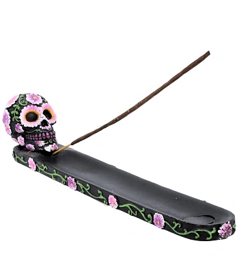 подставка под благовония череп santa muerte