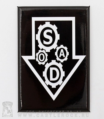 магнит прямоугольный system of a down (лого)