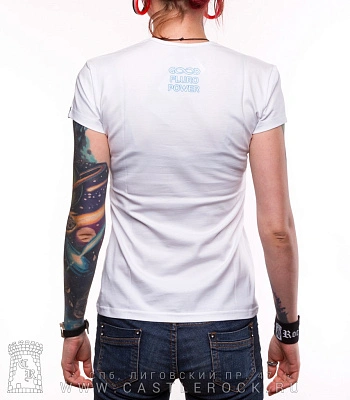 женская футболка ван гог и мона лиза (белая, светится)