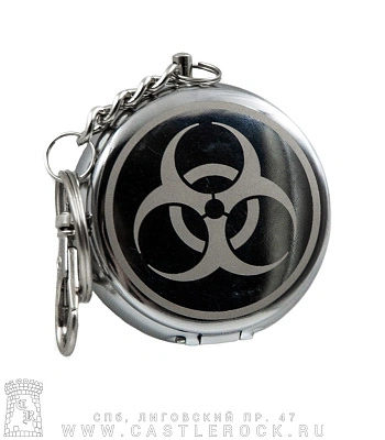брелок пепельница карманная с гравировкой biohazard