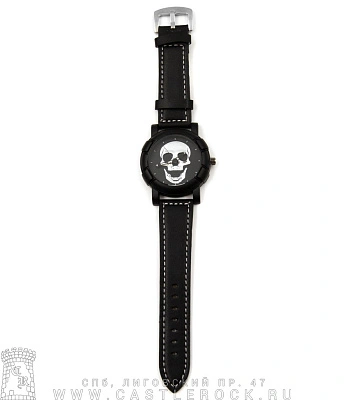 часы наручные череп (черные)