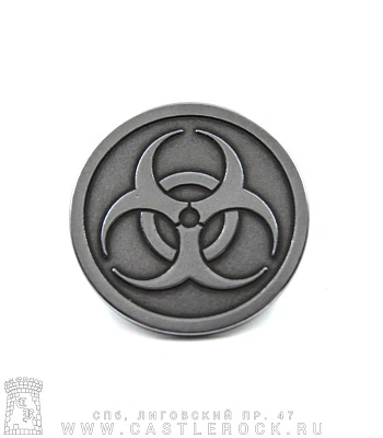 значок цанга рельефный biohazard (лого)