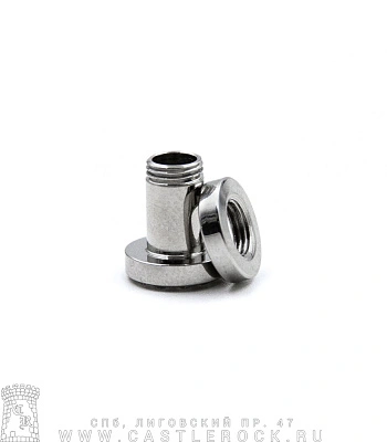 Плаг Сталь с Камнем Звезда (прозрачным) 5 мм