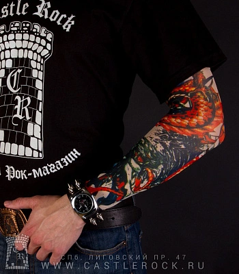 тату рукав дракон и тигр