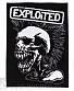 нашивка на спину exploited (лого ч/б)