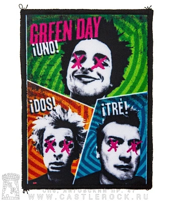 нашивка green day "uno! dos! tre!"