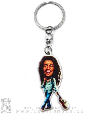брелок металлический bob marley (с гитарой)
