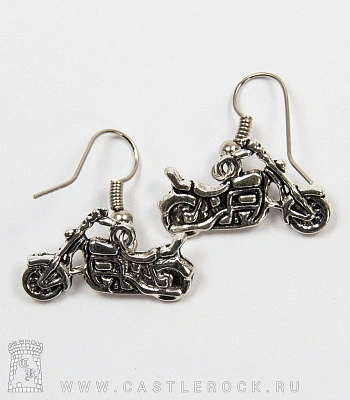 серьги мотоцикл