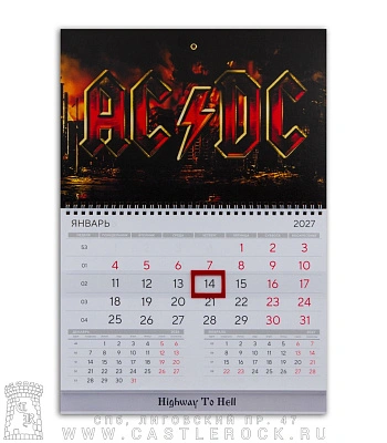 календарь настенный ac/dc