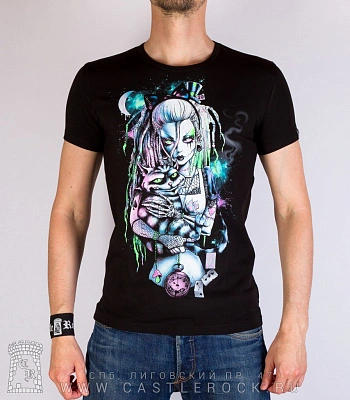 футболка алиса в стране чудес (зомби, светится)