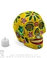 статуэтка череп расписной santa muerte (желтый)