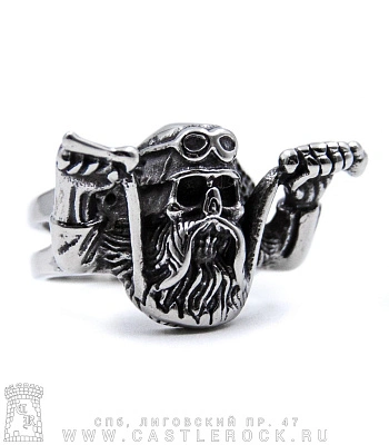 перстень череп байкера