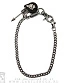 цепь с карабином ключница череп и стрела (кожаная подложка)