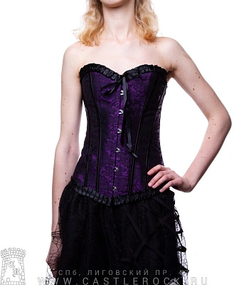 корсет фиолетовый с узором