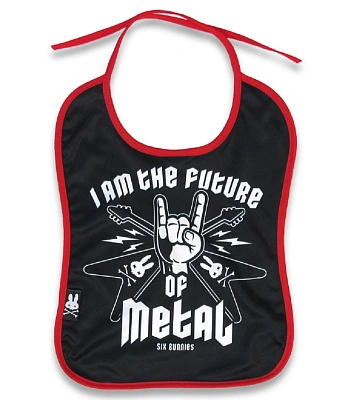 слюнявчик детский six bunnies i am the future of metal