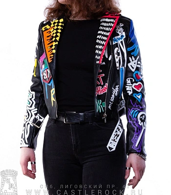 косуха женская new rock w.nrlwj082-s1 ecovegan с росписью