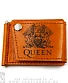 зажим для купюр с держателем карт queen (гравировка, ручная работа)