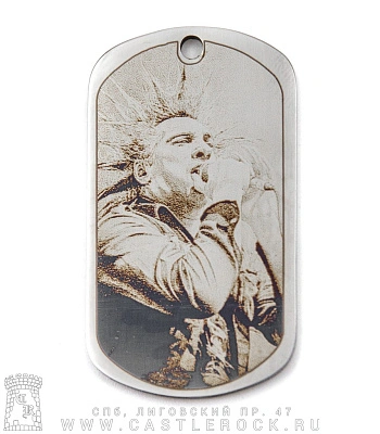 жетон с гравировкой король и шут горшенев (с микрофоном, полированный)