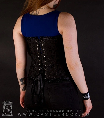 корсет черный с узором (на молнии)