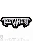 нашивка testament (лого белое с серым, вышивка)