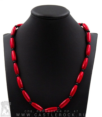 бусы-браслет красные