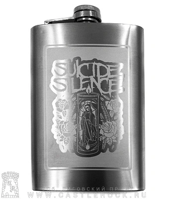 фляга стальная с гравировкой suicide silence 10 oz