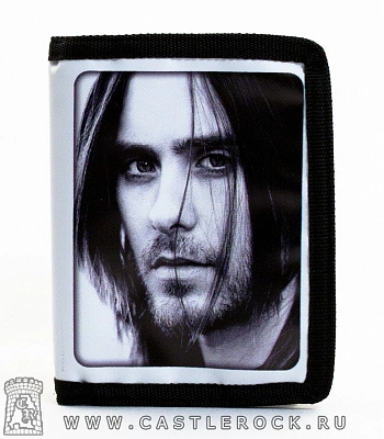 кошелек 30 seconds to mars jared leto (ч/б, к/з)