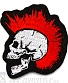нашивка череп панка (профиль, вышивка)