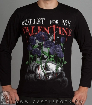 футболка bullet for my valentine (сиреневые розы) д/р