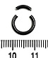Сегментное Кольцо Сталь Черное 1,6 х 8