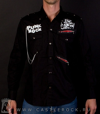 рубашка с длинным рукавом exploited "punk rock"
