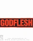 нашивка godflesh (надпись красная, малая)