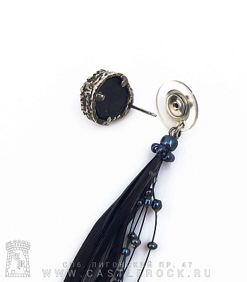 серьга alchemy gothic (алхимия готик) e265 raven's eye