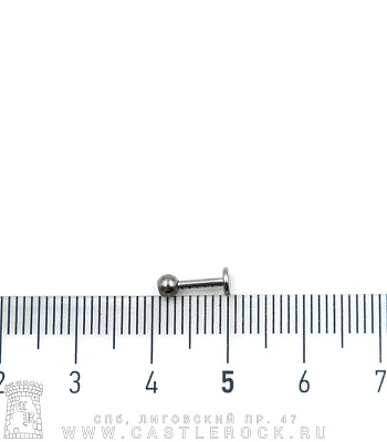 Лабрет Титан с Шариком со Стразом (прозрачным) 1,2 х 6 х 3
